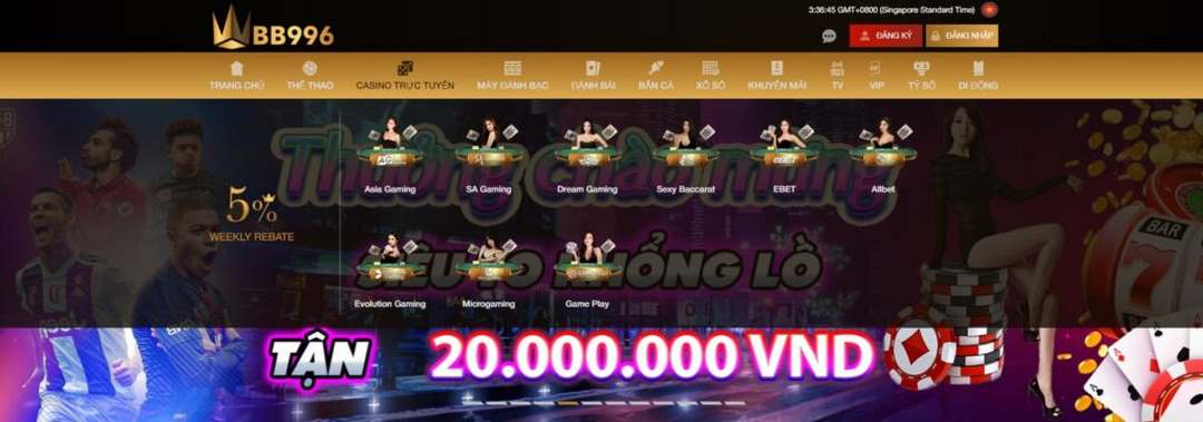 Sòng bạc casino được cung cấp bởi Wbb996